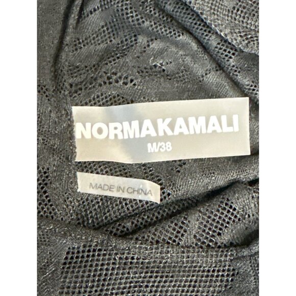 Norma Kamali Long Sleeve V Neck Shirred Front Fishtail Gown in Black Medium New - Picture 8 of 16